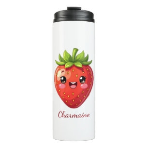 Bouteilles Isothermes Monogramme jolie fraise kawaii
