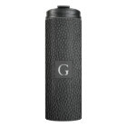Monogramme Meilleur homme Groomsman Black Leather