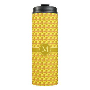 Bouteilles Isothermes Monogramme & moderne Elegant Gold Dots & Texte