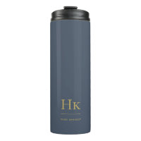 Monogramme Moderne Minimal Simple Classique Marine