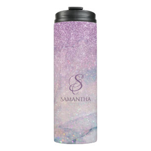 Bouteilles Isothermes Monogramme pourpre de parties scintillantes et de