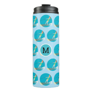 Bouteilles Isothermes Monogramme ski nautique de style Vintage