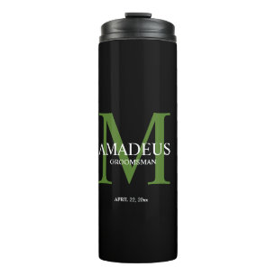 Bouteilles Isothermes Monogramme vert tumeur thermique nommée