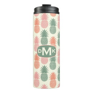 Bouteilles Isothermes Monogramme vintage du motif   d'ananas