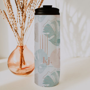 Bouteilles Isothermes Monstera Minimaliste   Monogramme Moderne Bohème 
