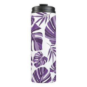 Bouteilles Isothermes Monstère violet tropicale feuilles sans couture mo