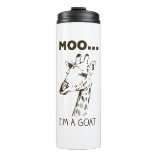 Bouteilles Isothermes Moo Je suis une chèvre amusante Giraffe graphique