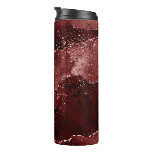 Bouteilles Isothermes Moody Agate   Henné sang rouge grenat bijou ton