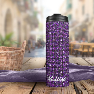 Bouteilles Isothermes Mosaic Sparkle Carré Purple ID653