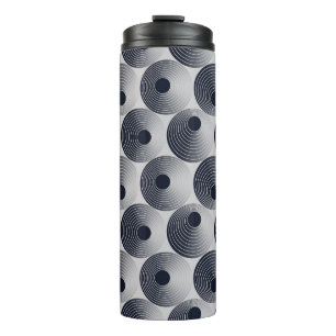 Bouteilles Isothermes Mosaïque argent-noir : texture des anneaux concent