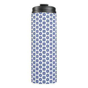 Bouteilles Isothermes Mosaïque florale bleu marine
