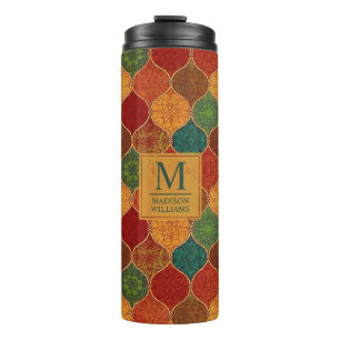 Bouteilles Isothermes Mosaique géométrique marocaine sans couture modèle