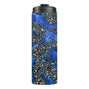 Bouteilles Isothermes Mosaïque hexagonale ou écailles de poisson bleu et
