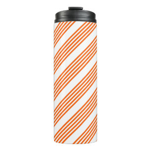 Bouteilles Isothermes Motif à cinq bandes orange et blanc
