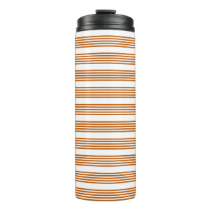 Bouteilles Isothermes Motif à cinq bandes orange et blanc brûlés