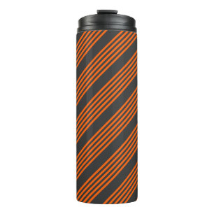 Bouteilles Isothermes Motif à cinq bandes orange et charbon de bois
