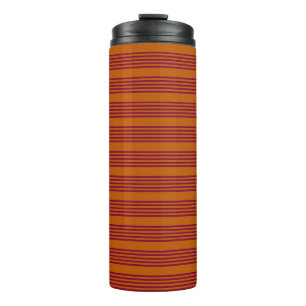 Bouteilles Isothermes Motif à cinq bandes rouge Bourgogne et orange brûl