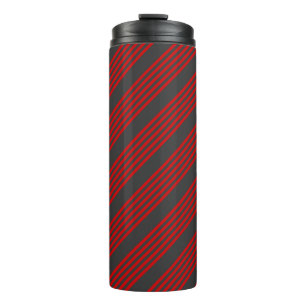 Bouteilles Isothermes Motif à cinq bandes rouge et charbon de bois