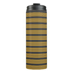 Bouteilles Isothermes Motif à cinq bandes Sunny jaune et charbon de bois
