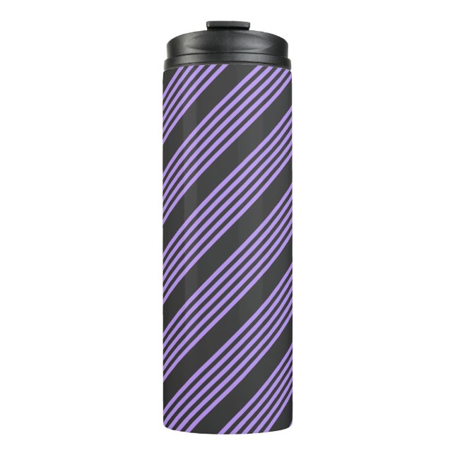 Bouteilles Isothermes Motif à cinq bandes violet et charbon de bois (Devant)