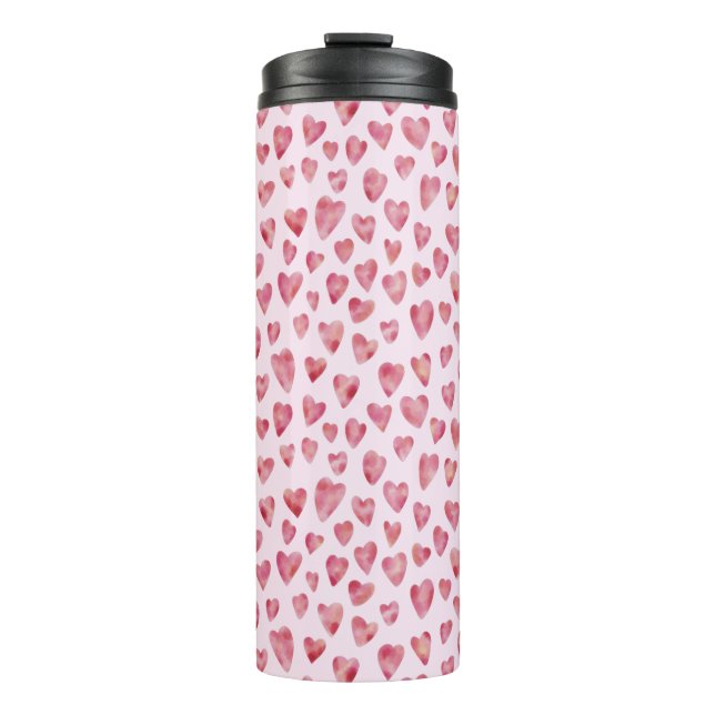 Bouteilles Isothermes Motif à coeur rose mignon (Devant)