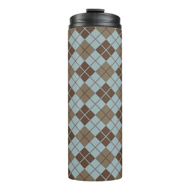 Bouteilles Isothermes Motif à motifs de losanges dans le bleu et le (Devant)