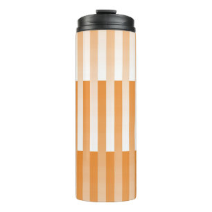 Bouteilles Isothermes Motif à rayures blanches orange