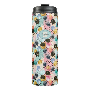 Bouteilles Isothermes Motif Abstrait brosse et Pointe Polka
