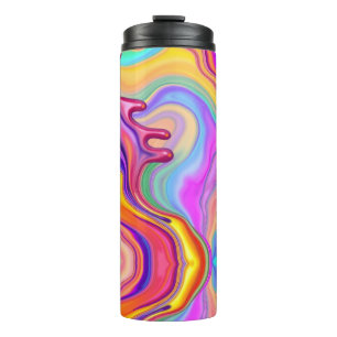 Bouteilles Isothermes Motif Abstrait de Marbre Liquide Vibrant