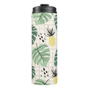 Bouteilles Isothermes motif Abstrait tropical sans couture avec feuille 