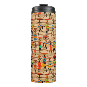 Bouteilles Isothermes Motif africaine des femmes tribales