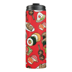 Bouteilles Isothermes motif alimentaire japonais transparent