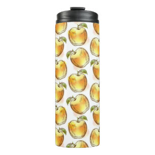 Bouteilles Isothermes Motif avec la pomme jaune