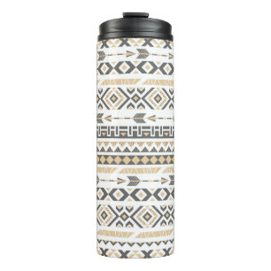 Bouteilles Isothermes Motif beige ethnique sans charme. illustration