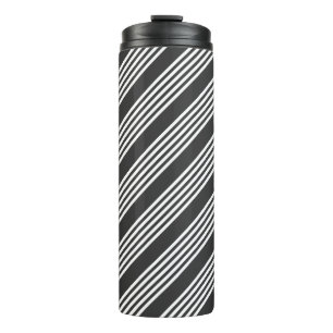 Bouteilles Isothermes Motif blanc et charbon de bois à cinq bandes