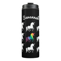 Motif blanc personnalisé de noir de licorne