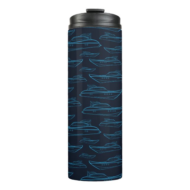 Bouteilles Isothermes Motif bleu de yacht (Devant)