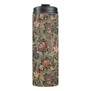 Bouteilles Isothermes Motif botanique floral vintage sombre et maussade