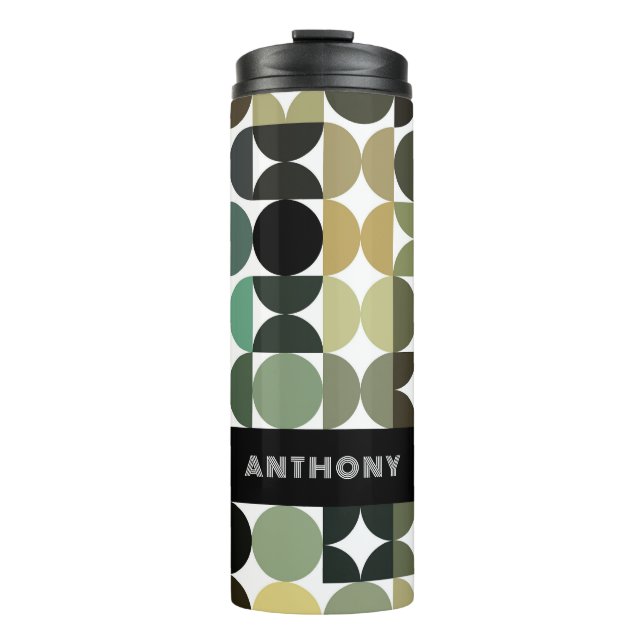 Bouteilles Isothermes Motif Brown personnalisé Fun Grey Green Mustard (Devant)