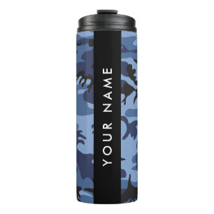 Bouteilles Isothermes Motif camouflage bleu marine Personnalisez votre n
