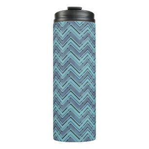 Bouteilles Isothermes Motif chevron bleu