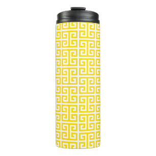 Bouteilles Isothermes Motif clé grec jaune doré
