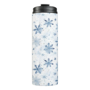Bouteilles Isothermes Motif d'aquarelle de flocon d'hiver