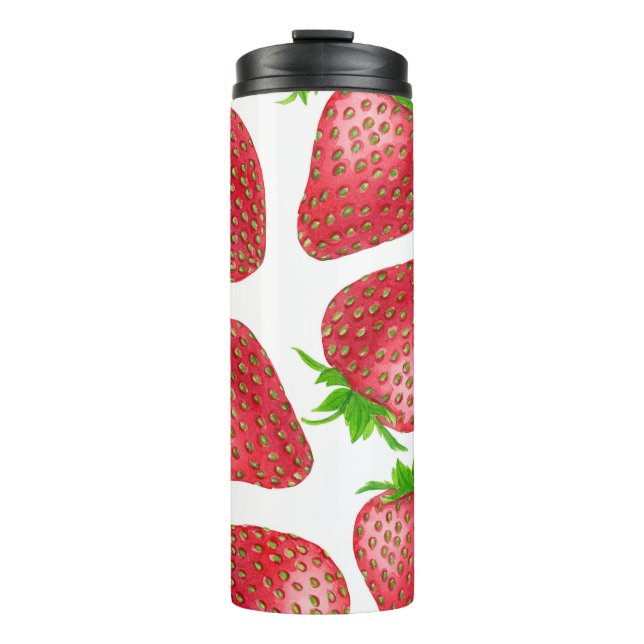 Bouteilles Isothermes Motif d'aquarelle de fraises (Devant)