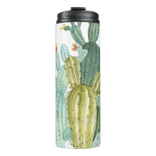 Bouteilles Isothermes Motif d'aquarelle vintage Cactus Blooming