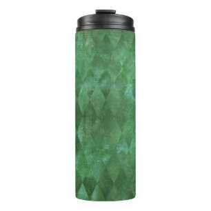 Bouteilles Isothermes Motif d'arlequin Vintage vert Iridescente