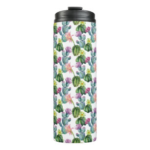 Bouteilles Isothermes Motif d'art de cactus d'aquarelle