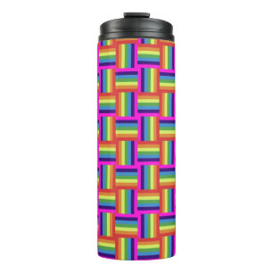 Bouteilles Isothermes Motif de bloc arc-en-ciel coloré