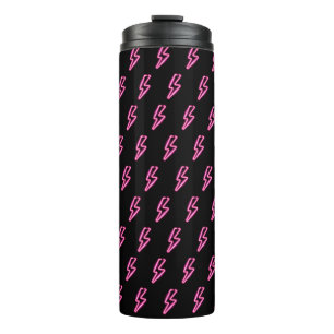 Bouteilles Isothermes Motif de boulon à éclair de néon rose