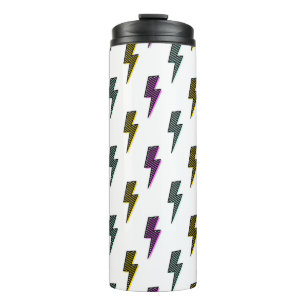 Bouteilles Isothermes Motif de boulon de foudre Neon vintage